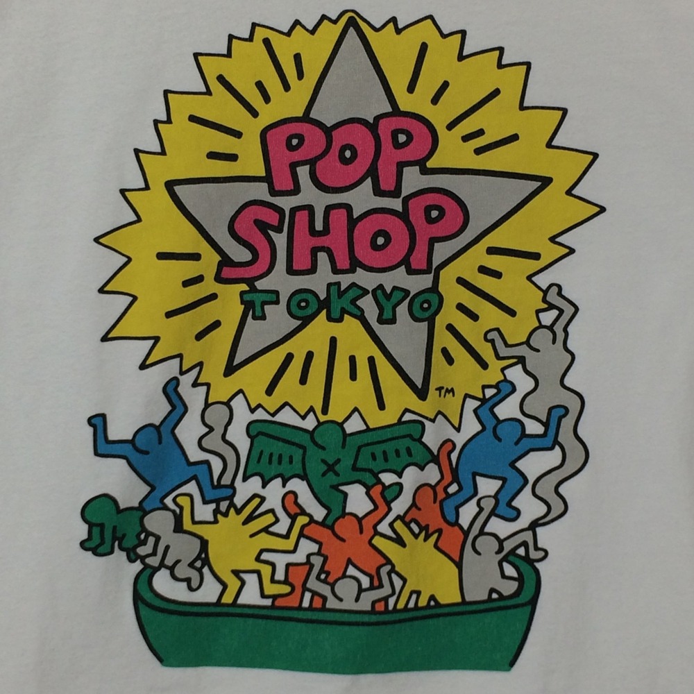 Uniqlo Keith Haring x Tokyo Pop Shop T‎ Shirt White Street Art Graphic Mens S